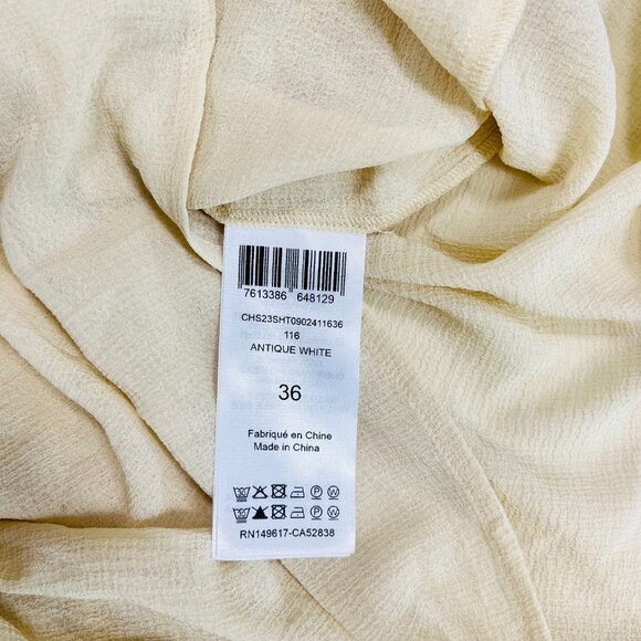 NWOT SEE BY CHLOÉ $465 Embroidered Smocked Georgette Blouse Top Size 36 - Picture 8 of 11